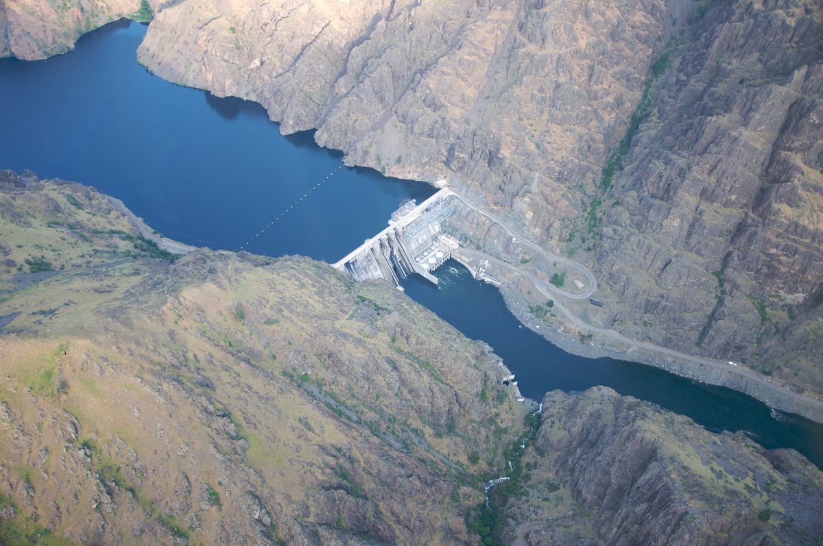 Hells Canyon Dam on the Snake River, on the Idaho-Oregon border.